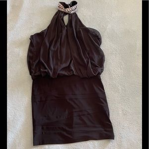 Bisou Bisou Party Halter dress with Bling